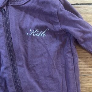 Kith Kids Mauve footsie with White Logo